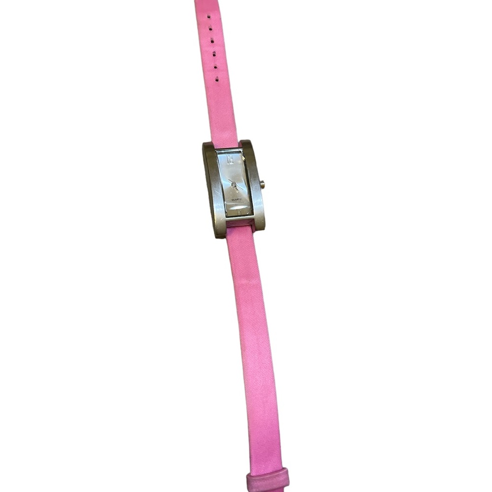 Maybelline Pink Buckle Wrist Watch for Women with Stainless Steel Back